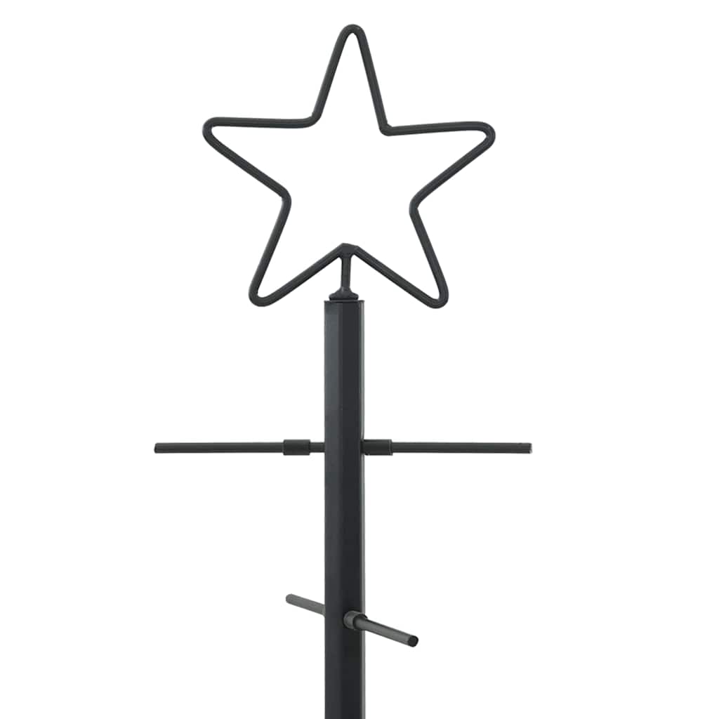 Metall juletre med stativ Svart 60 cm Pulverlakkert stål