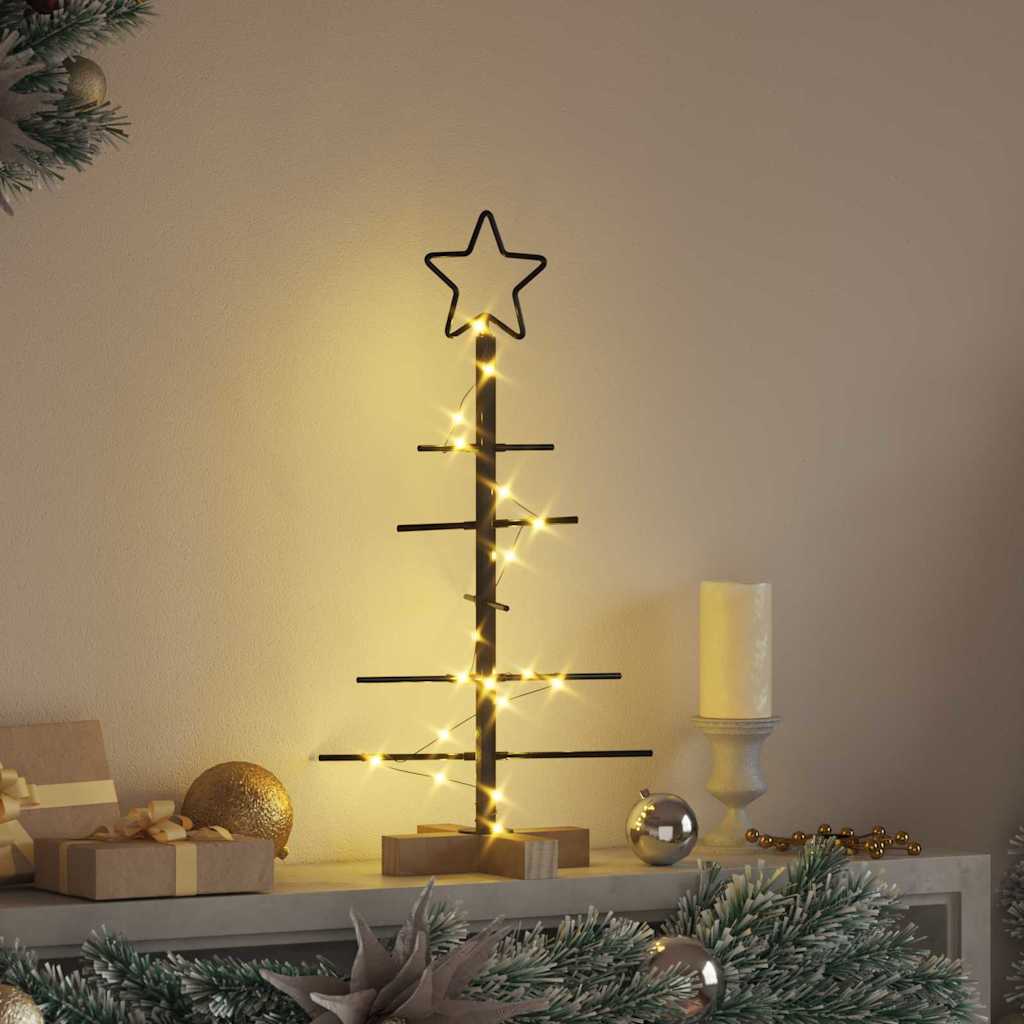 Metall juletre med stativ Svart 59,5 cm Pulverlakkert stål
