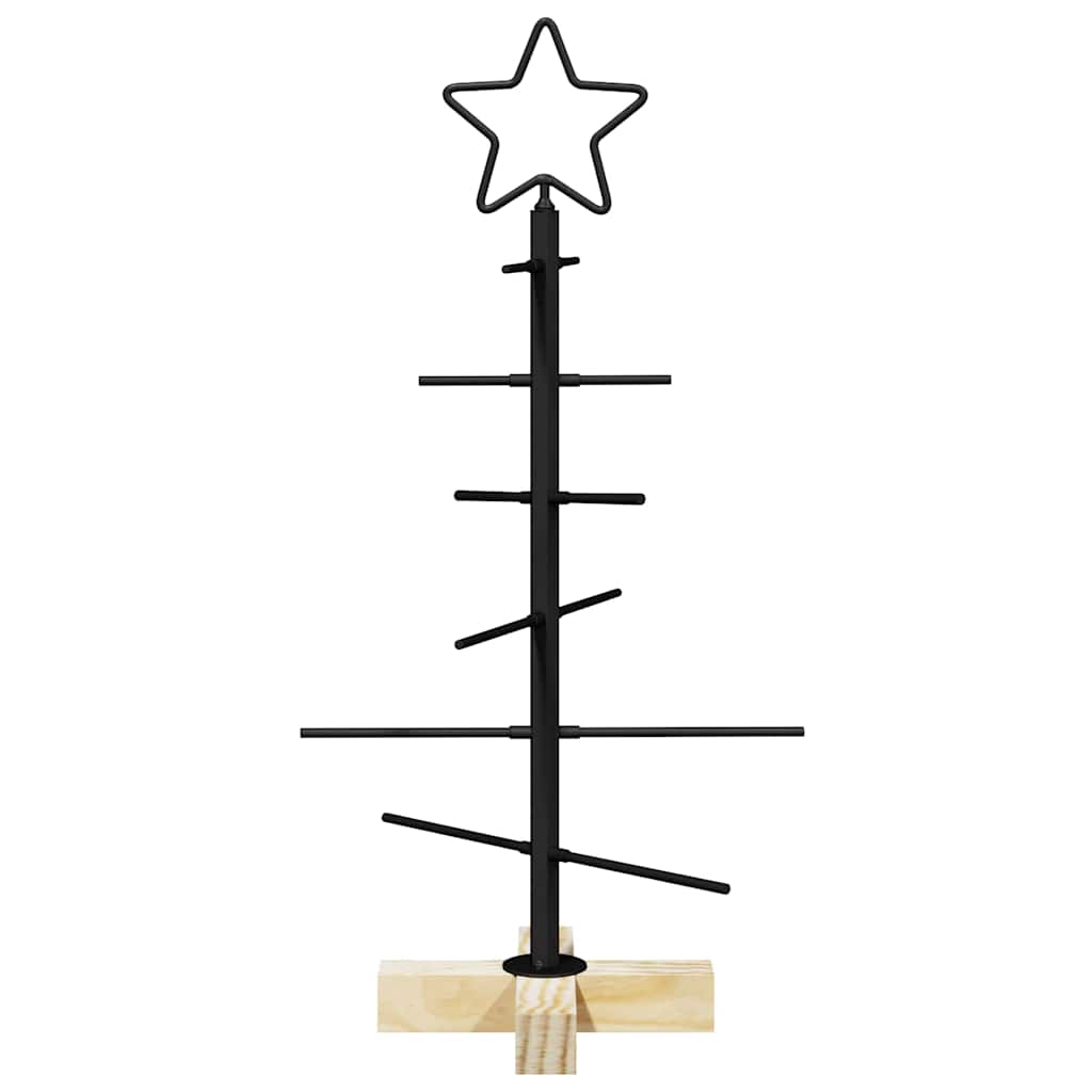Metall juletre med stativ Svart 59,5 cm Pulverlakkert stål