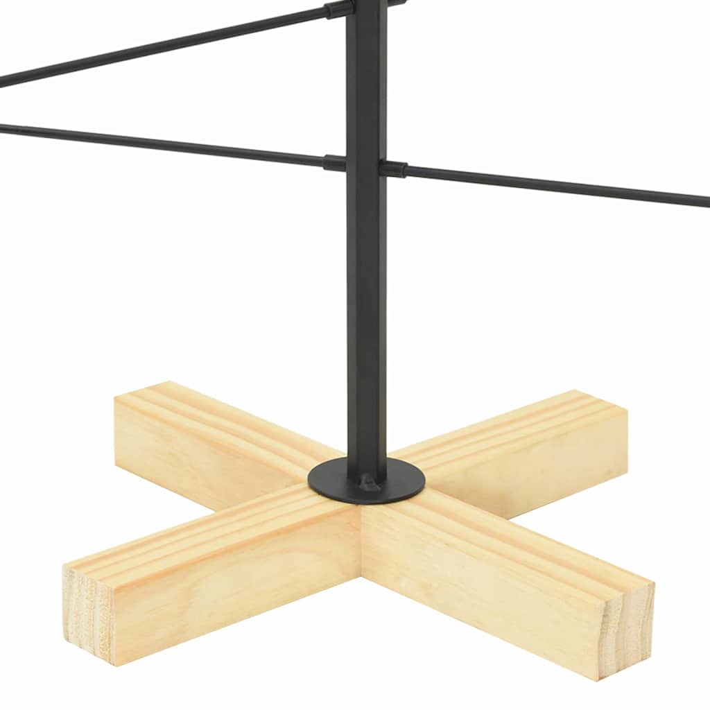 Metall juletre med stativ Svart 89 cm Pulverlakkert stål