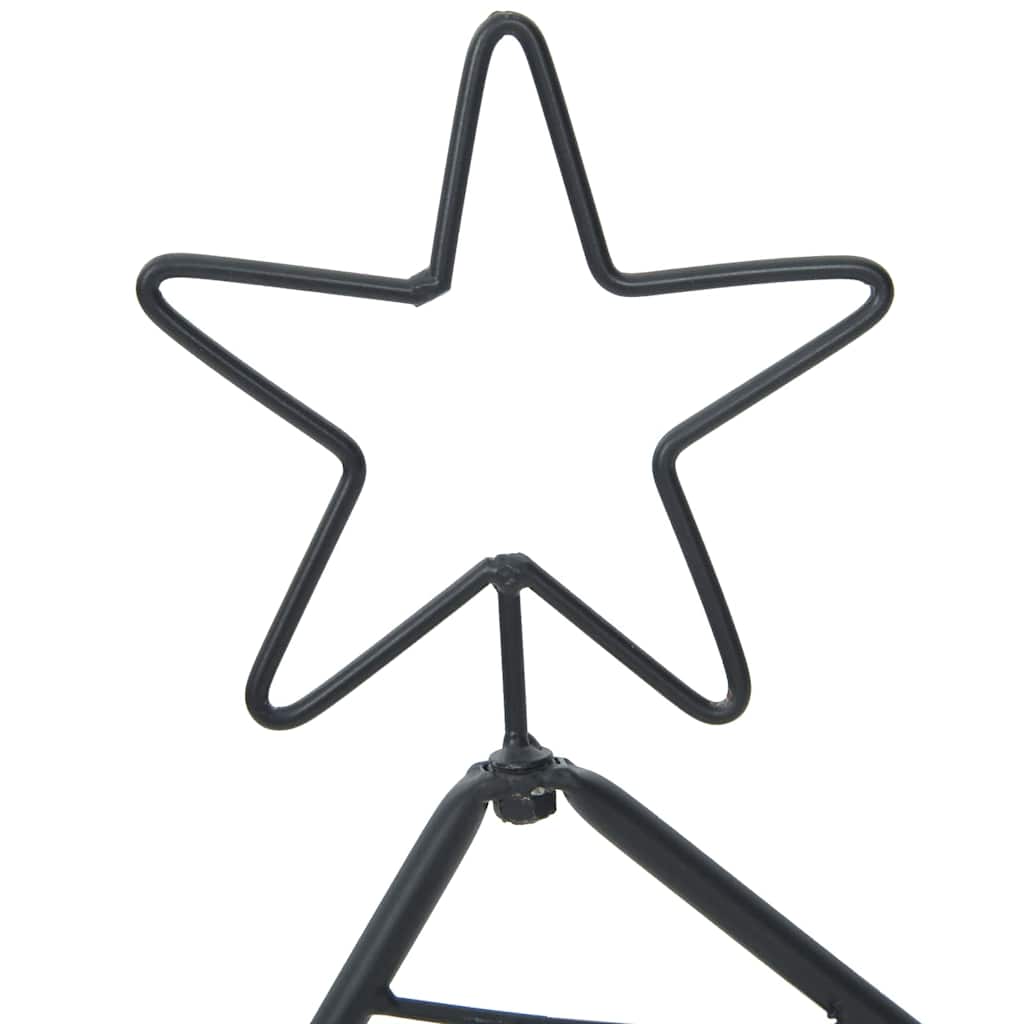 Metall juletre med stativ Svart 60 cm Stål