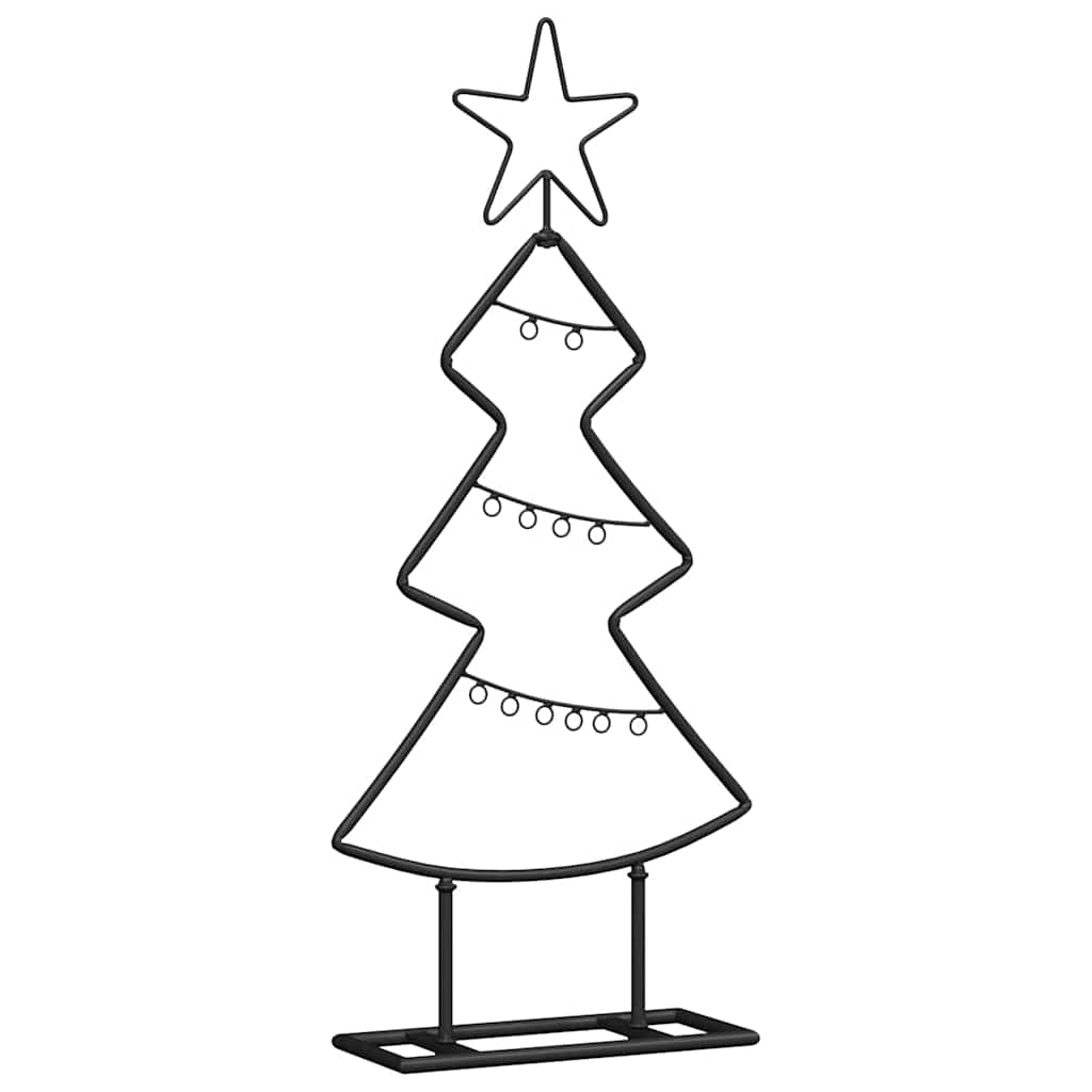 Metall juletre med stativ Svart 60 cm Stål