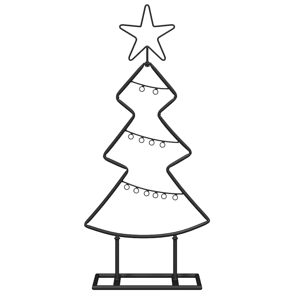 Metall juletre med stativ Svart 60 cm Stål