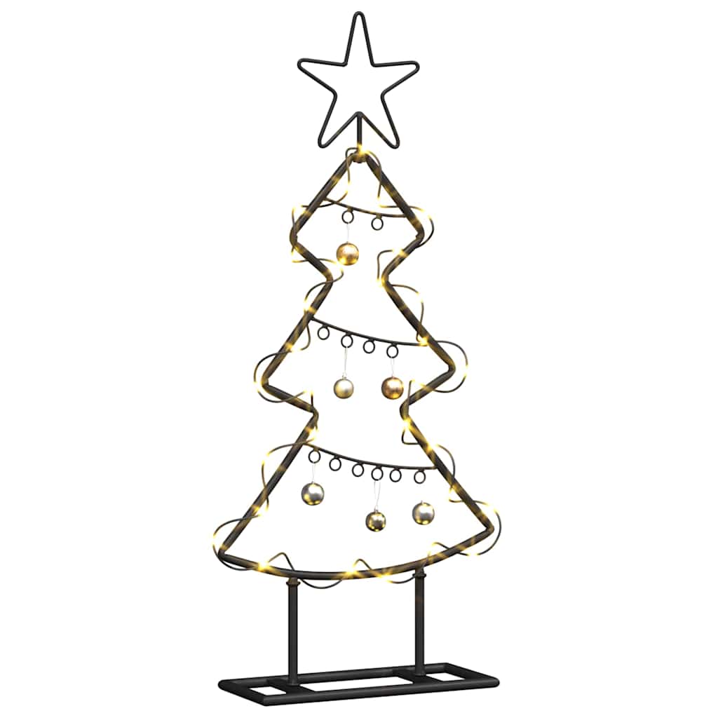Metall juletre med stativ Svart 60 cm Stål