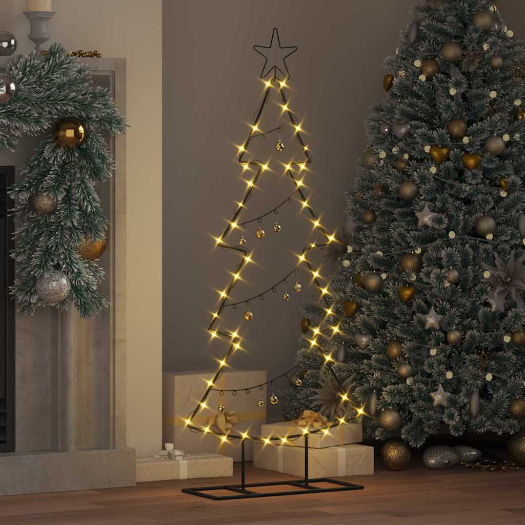 Metall juletre med stativ Svart 125 cm Stål