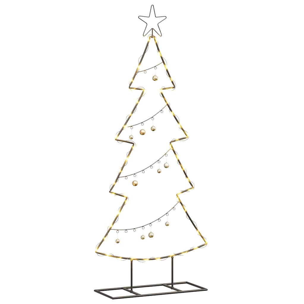 Metall juletre med stativ Svart 125 cm Stål