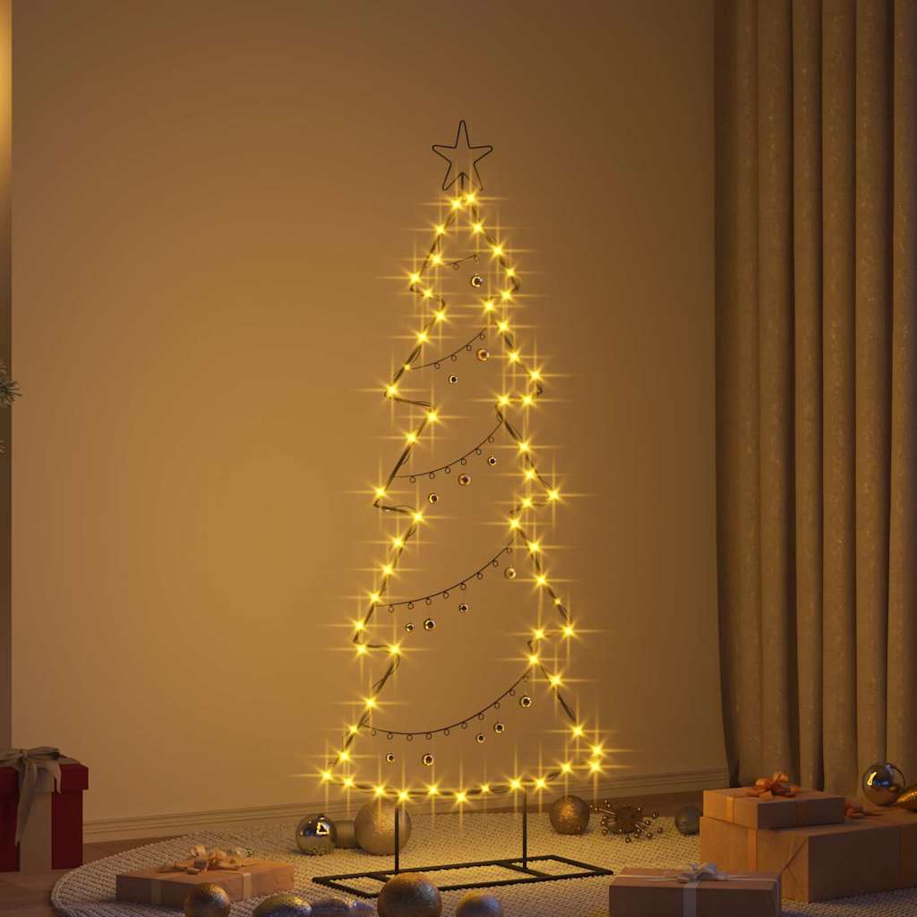 Metall juletre med stativ Svart 150 cm Stål