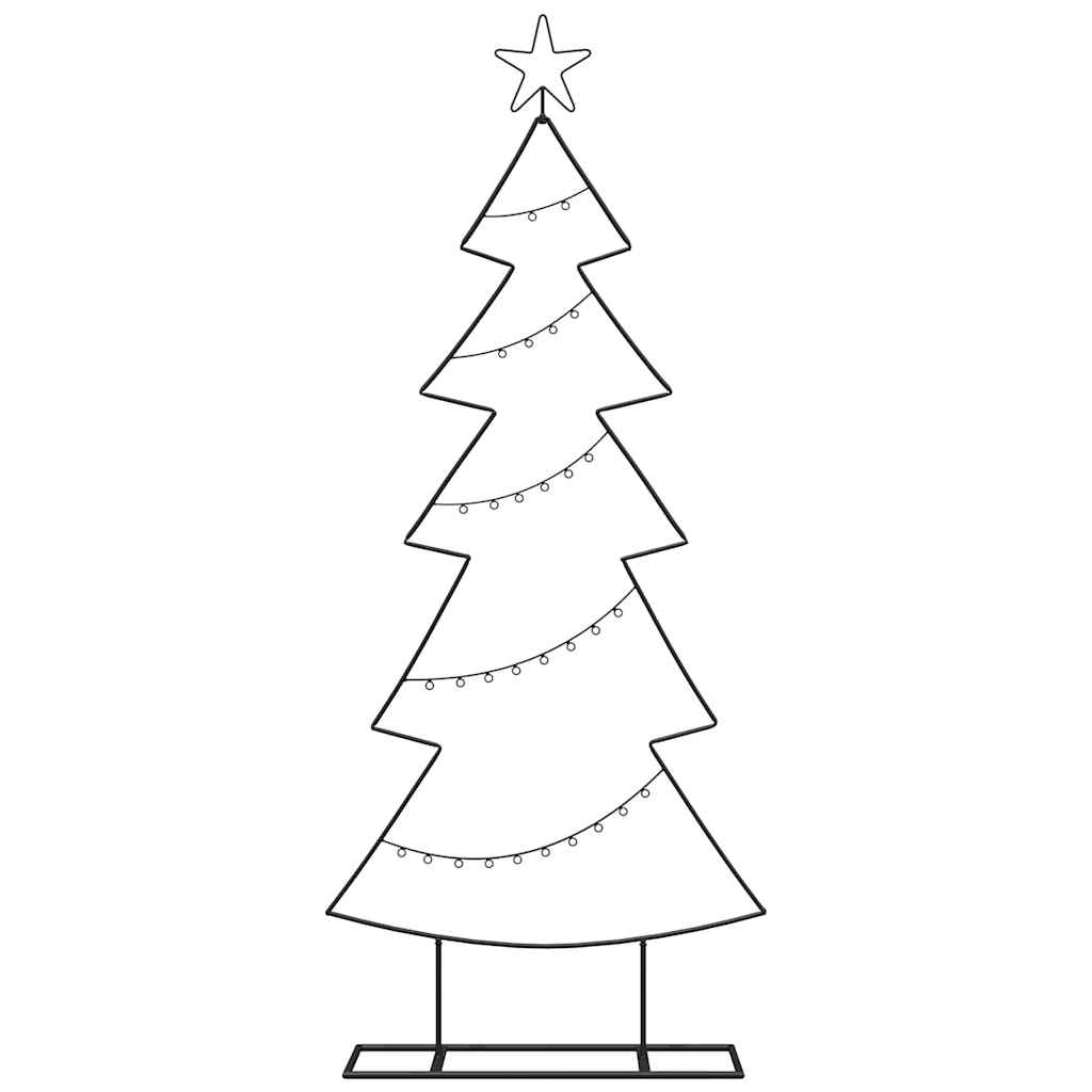 Metall juletre med stativ Svart 150 cm Stål