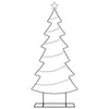 Metall juletre med stativ Svart 180 cm Stål
