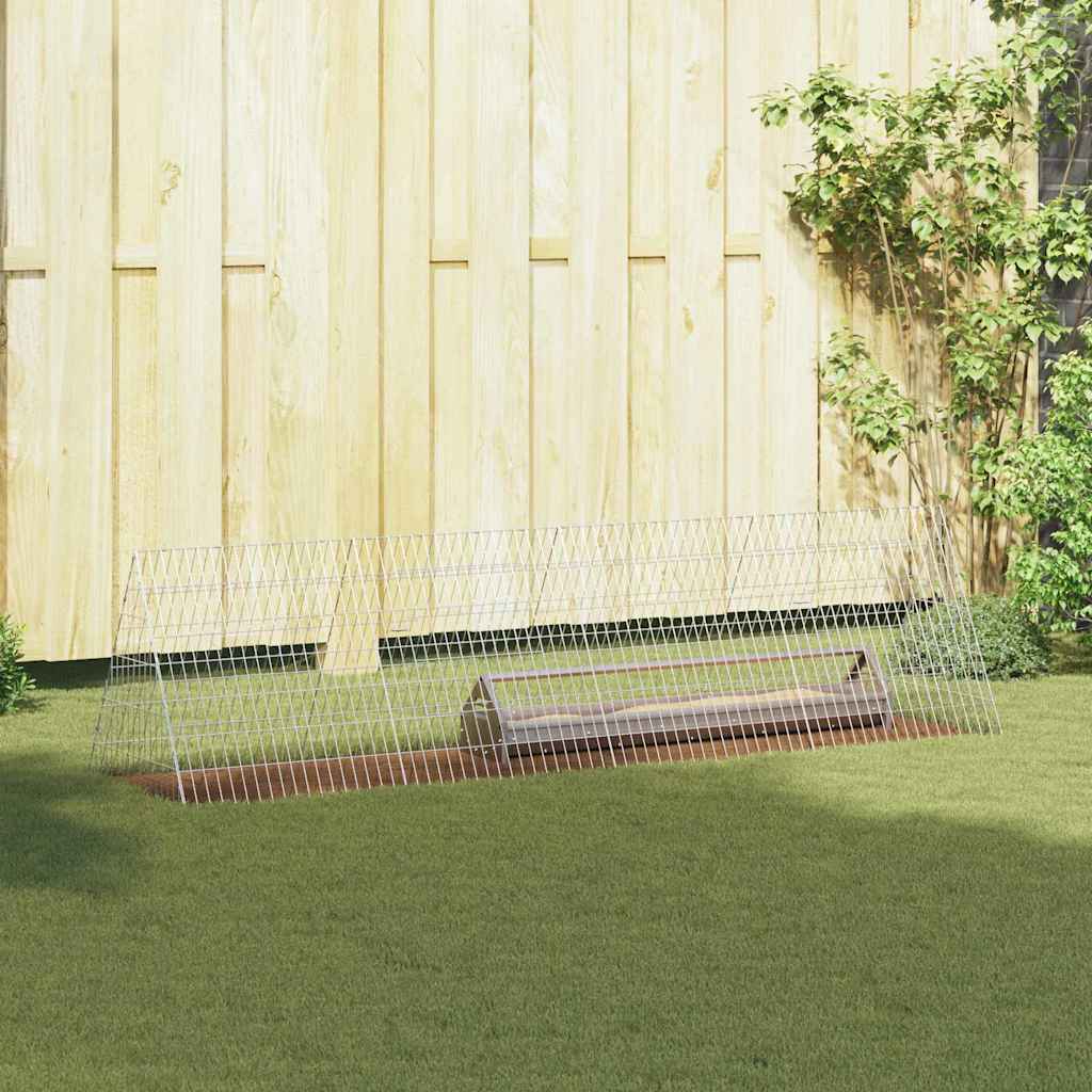Hønsebur sølv 215 x 55 x 55 cm Galvanisert Stål