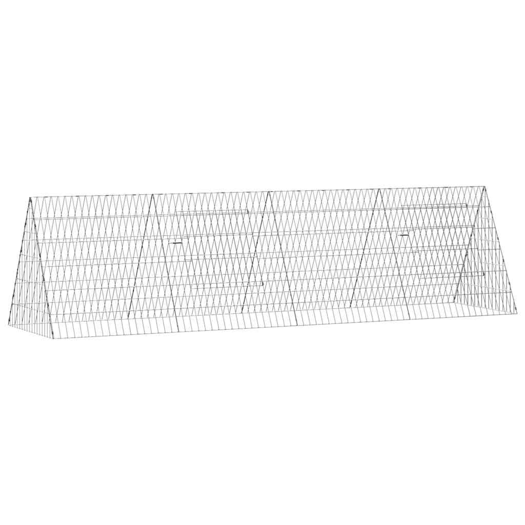 Hønsebur sølv 215 x 55 x 55 cm Galvanisert Stål