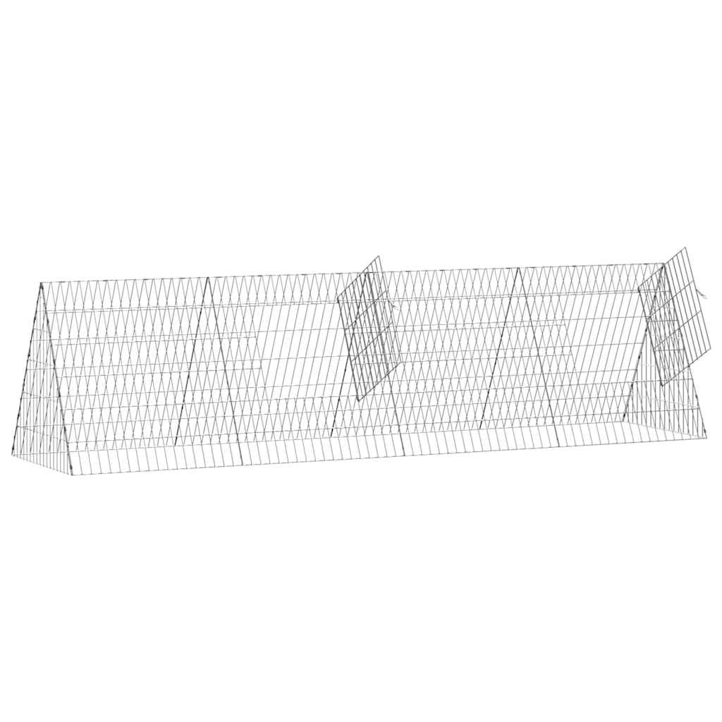 Hønsebur sølv 215 x 55 x 55 cm Galvanisert Stål