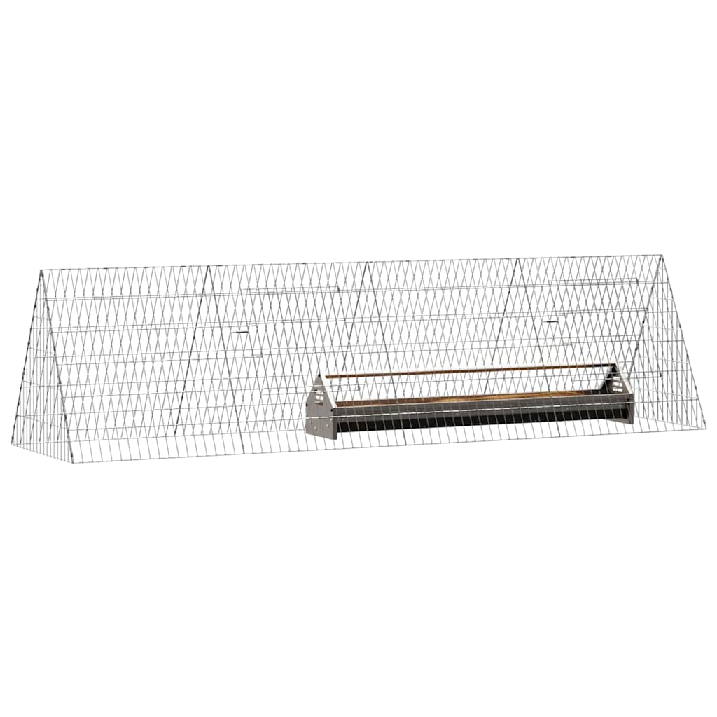 Hønsebur sølv 215 x 55 x 55 cm Galvanisert Stål