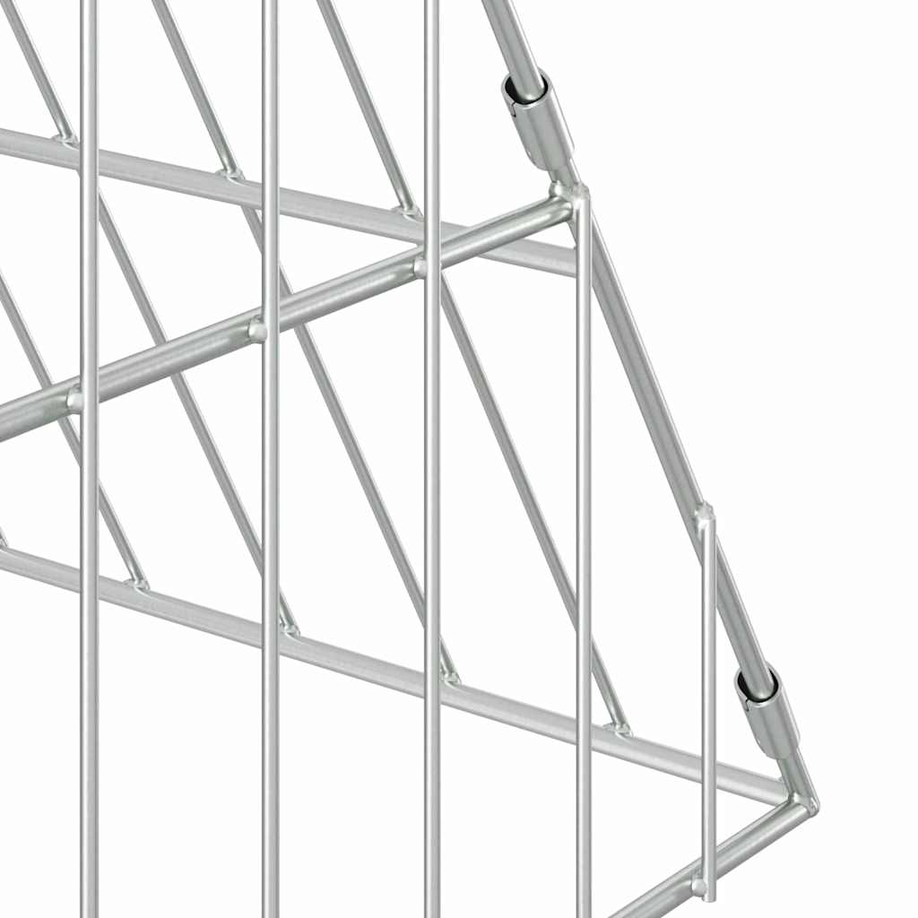 Hønsebur sølv 215 x 100 x 85 cm Galvanisert Stål