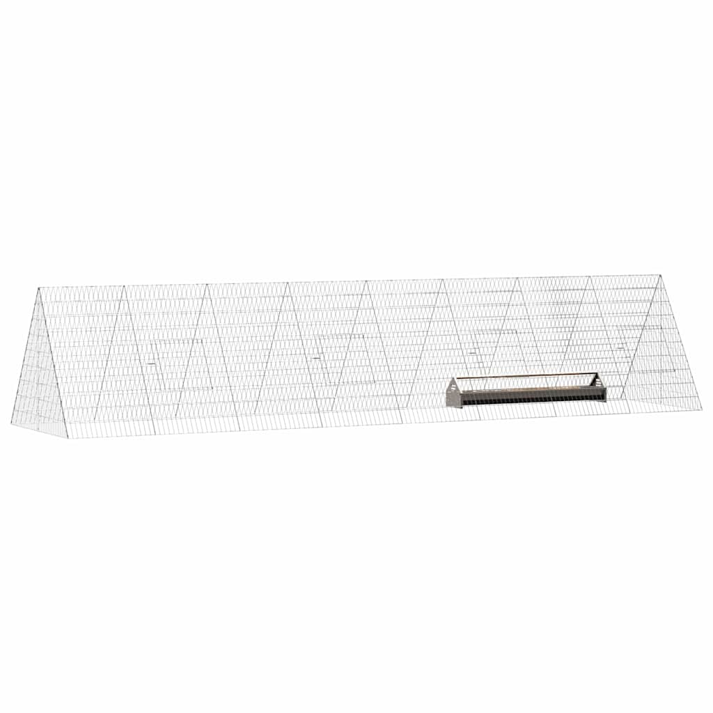 Hønsebur sølv 430 x 100 x 85 cm Galvanisert Stål