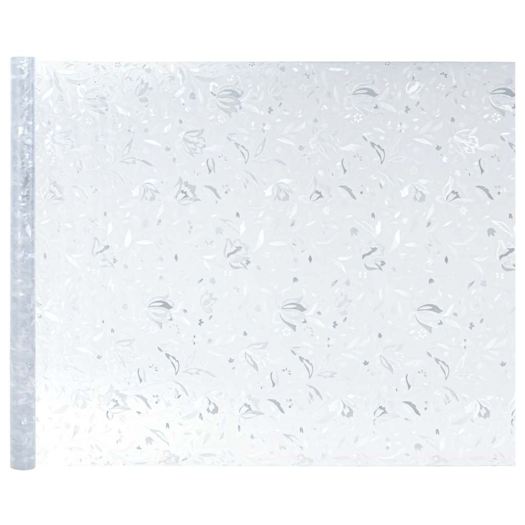 Statisk Vindusfilm Blomstermønster 60 x 500 cm PVC