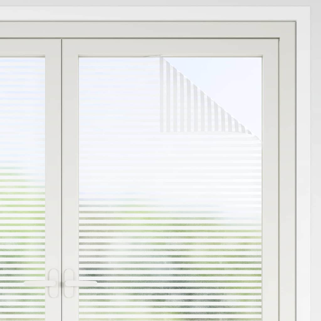 Selvheftende Vindu Film Frostede striper 90 x 1000 cm PVC