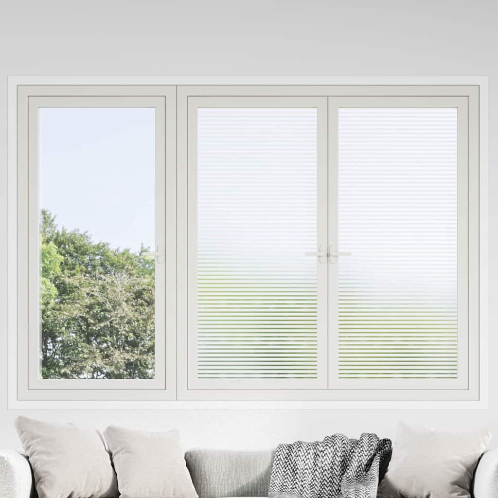 Selvheftende Vindu Film Frostede striper 90 x 1000 cm PVC