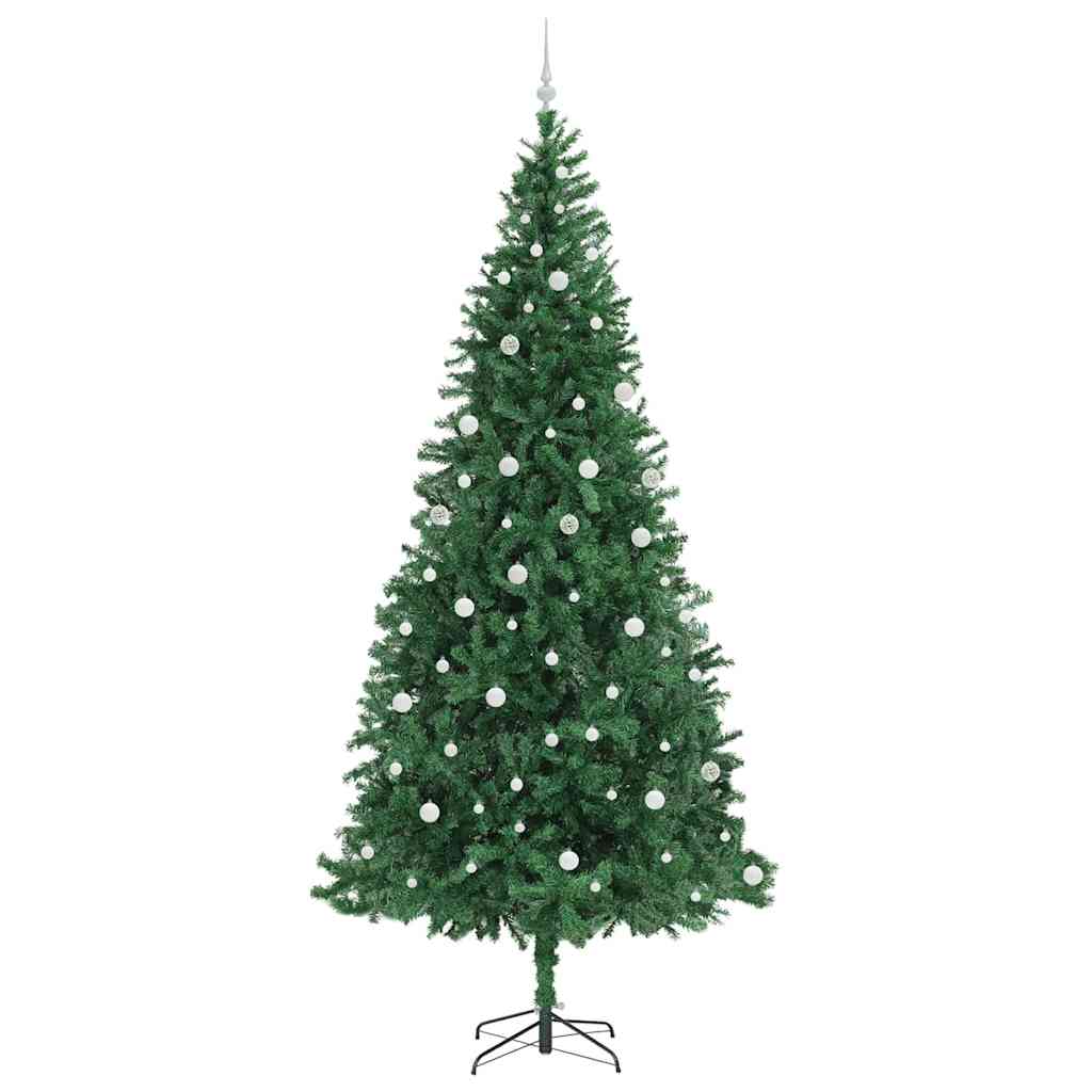 Kunstig juletre med 300 LED grønn 300 cm PVC og metall og plast