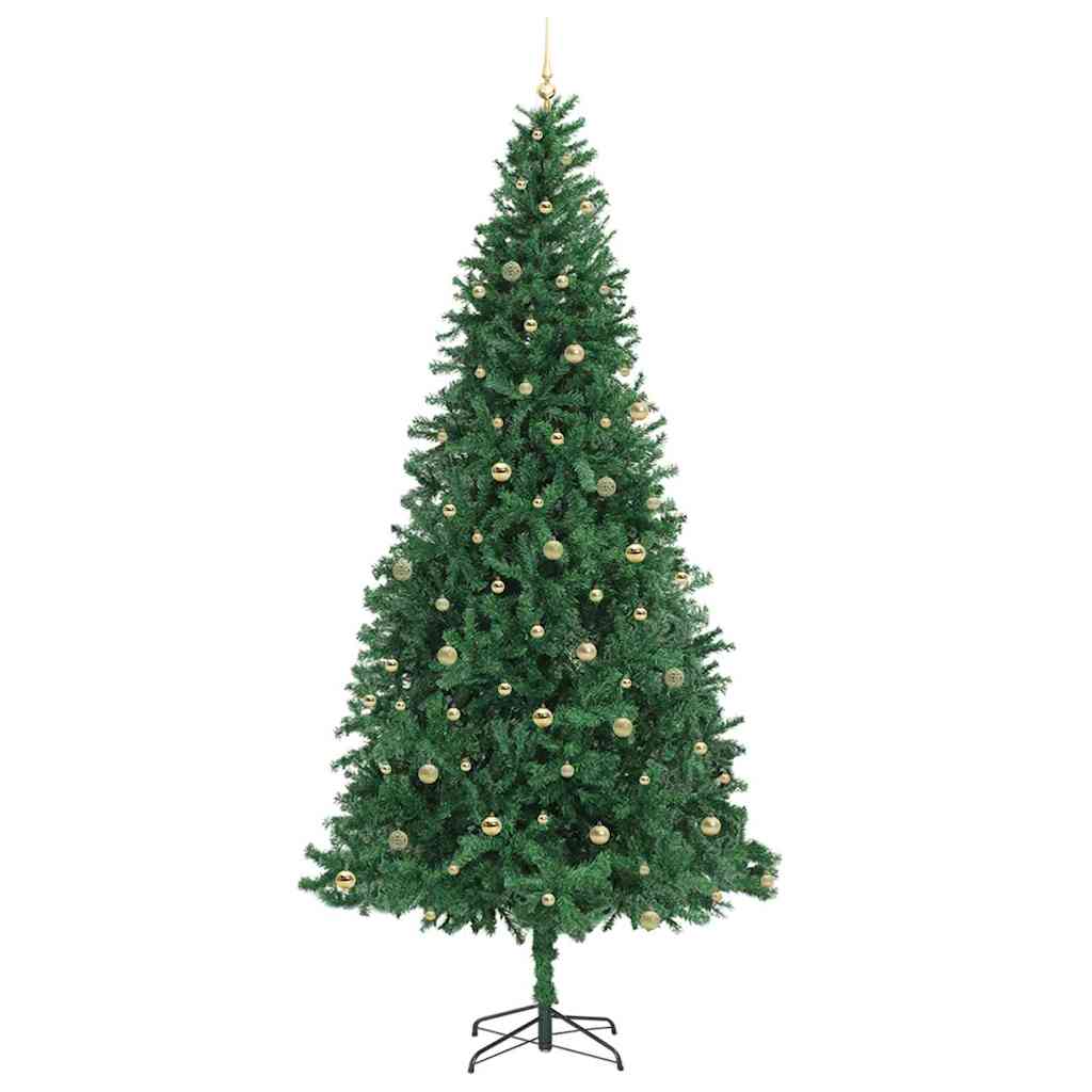 Kunstig juletre med 300 LED grønn 300 cm PVC og metall og plast