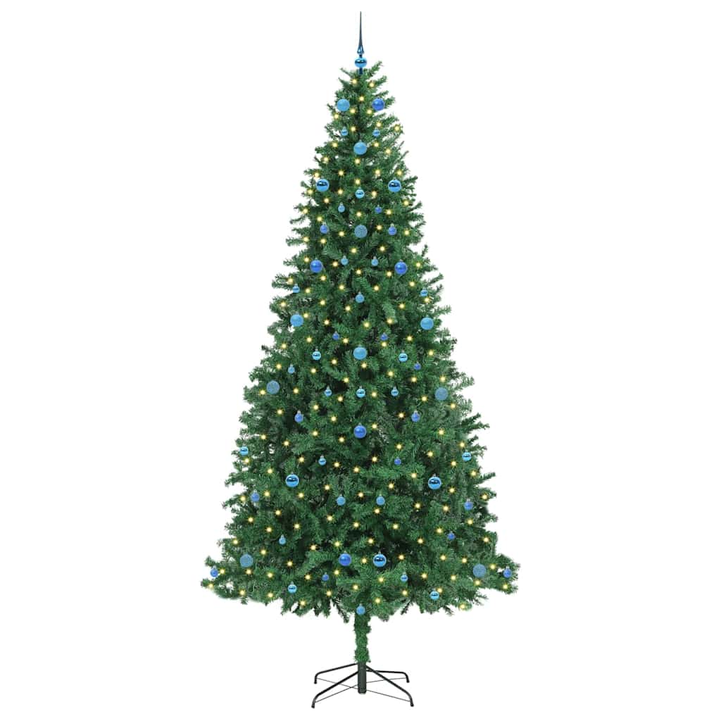 Kunstig juletre med 300 LED grønn 300 cm PVC og metall og plast