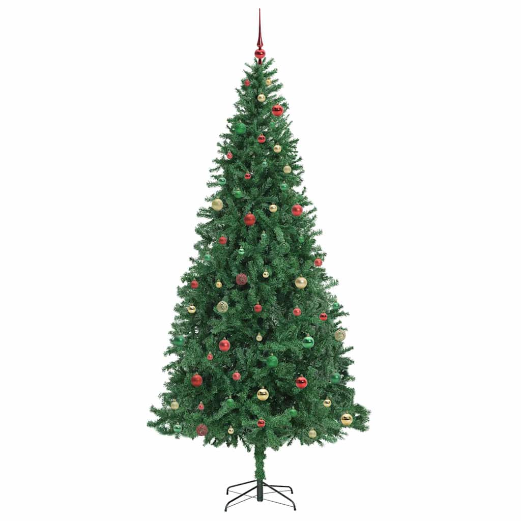 Kunstig juletre med 300 LED grønn 300 cm PVC og metall og plast