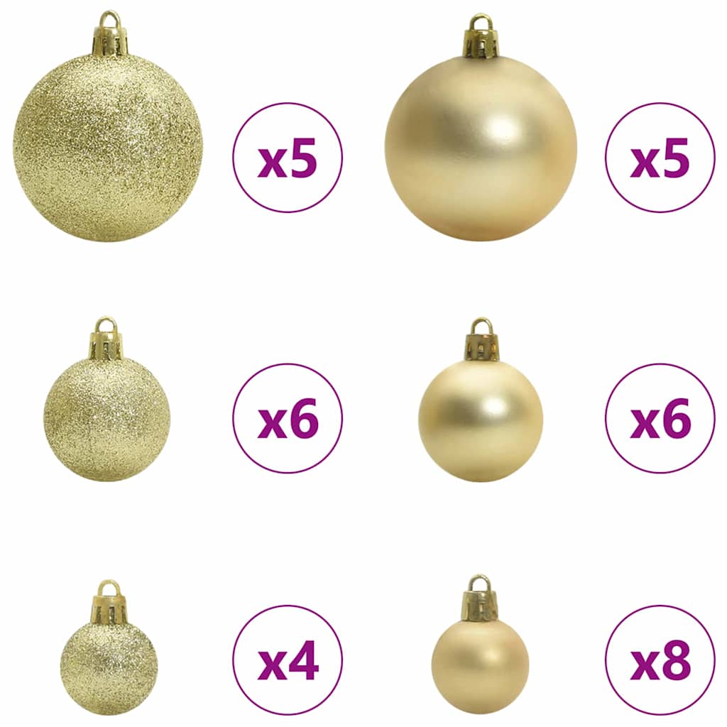Slim juletre med 150 LED grønn 150 cm PVC og Massivt Furu tre