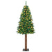 Slim juletre med 300 LED grønn 180 cm PVC og Massivt Furu tre