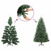 Slim juletre med 300 LED grønn 180 cm PVC og Massivt Furu tre