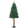 Slim juletre med 300 LED grønn 180 cm PVC og Massivt Furu tre
