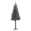 Slim juletre med 300 LED grønn 180 cm PVC og Massivt Furu tre