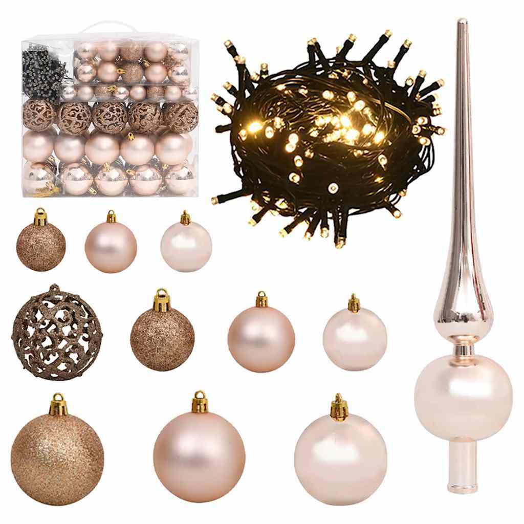 Slim juletre med 300 LED grønn 210 cm PVC og Massivt Furu tre