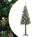 Slim juletre med 150 LED grønn 150 cm PVC og Massivt Furu tre