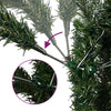 Slim juletre Grønn og hvit 180 cm PVC og Massivt Furu tre