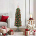 Kunstig juletre med 150 LED grønn 120 cm PVC og stål og plast
