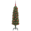 Kunstig juletre med 150 LED grønn 120 cm PVC og stål og plast