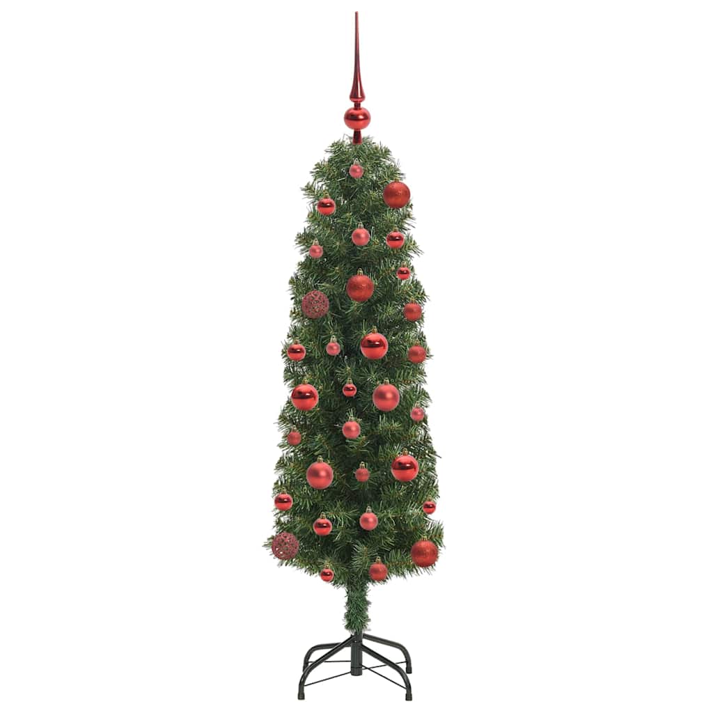 Kunstig juletre med 150 LED grønn 120 cm PVC og stål og plast