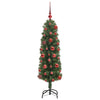 Kunstig juletre med 150 LED grønn 120 cm PVC og stål og plast