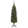Kunstig juletre med 150 LED grønn 120 cm PVC og stål og plast