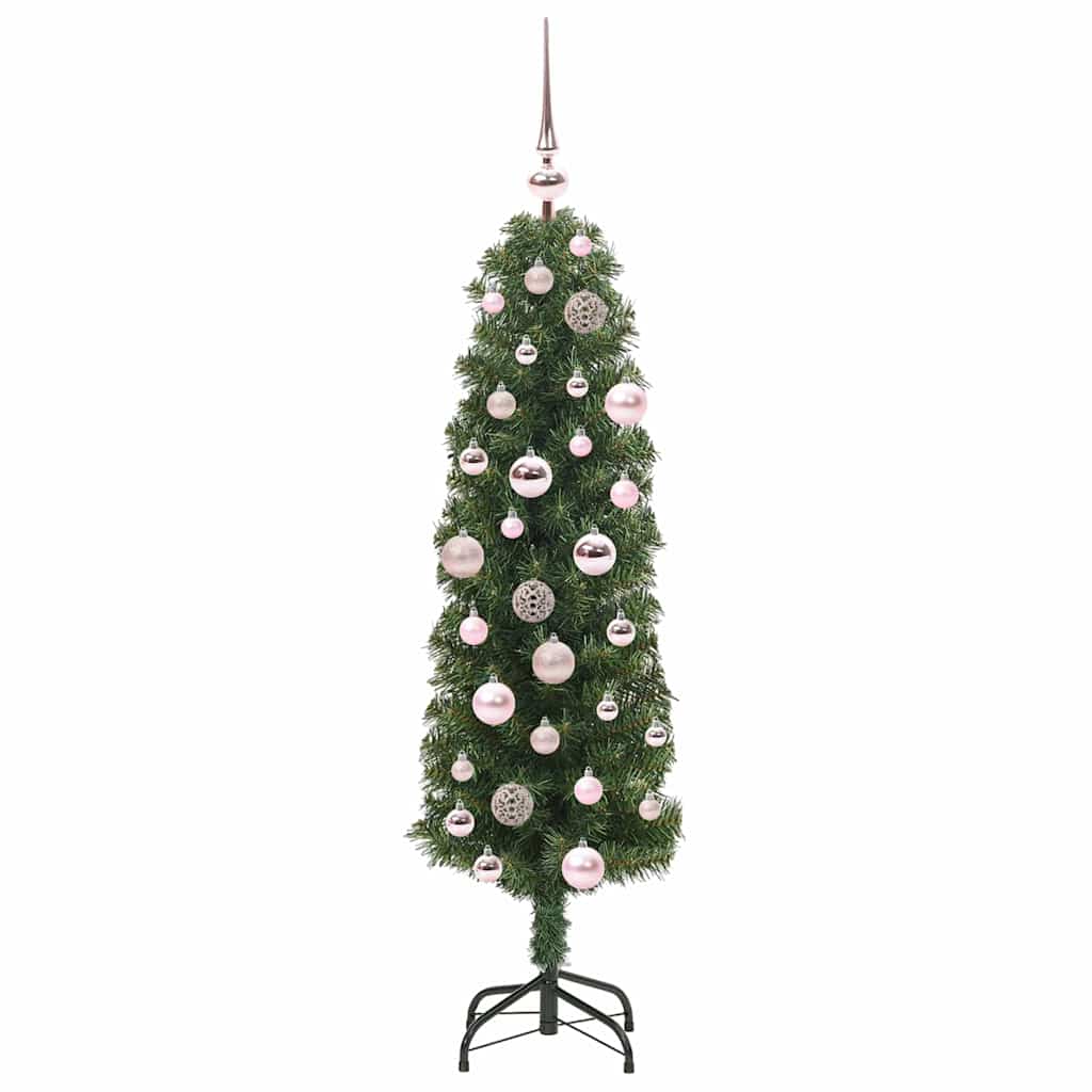 Kunstig juletre med 150 LED grønn 120 cm PVC og stål og plast