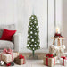 Kunstig juletre med 150 LED grønn 120 cm PVC og stål og plast