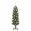 Kunstig juletre med 150 LED grønn 120 cm PVC og stål og plast