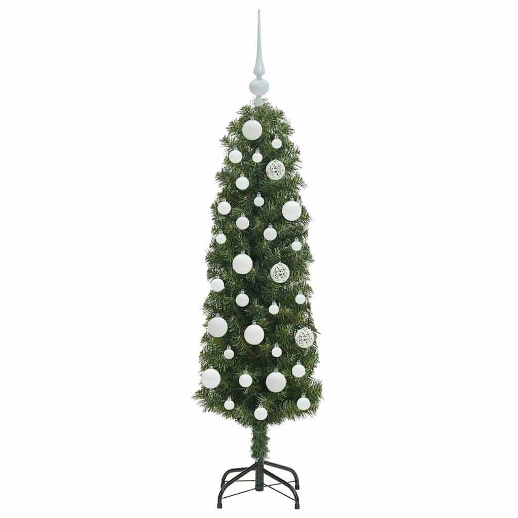 Kunstig juletre med 150 LED grønn 120 cm PVC og stål og plast