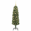 Kunstig juletre med 150 LED grønn 120 cm PVC og stål og plast