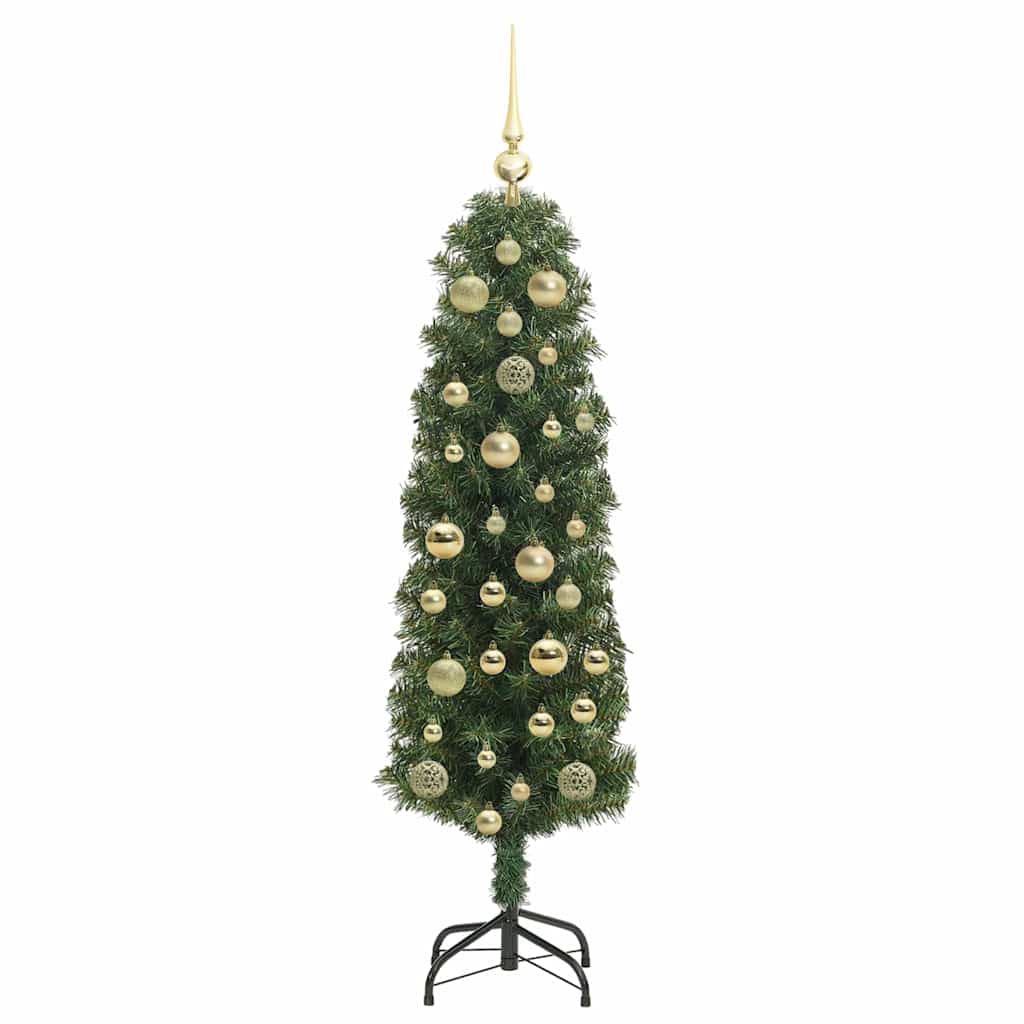 Kunstig juletre med 150 LED grønn 120 cm PVC og stål og plast
