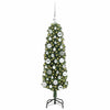 Kunstig juletre med 150 LED grønn 120 cm PVC og stål og plast