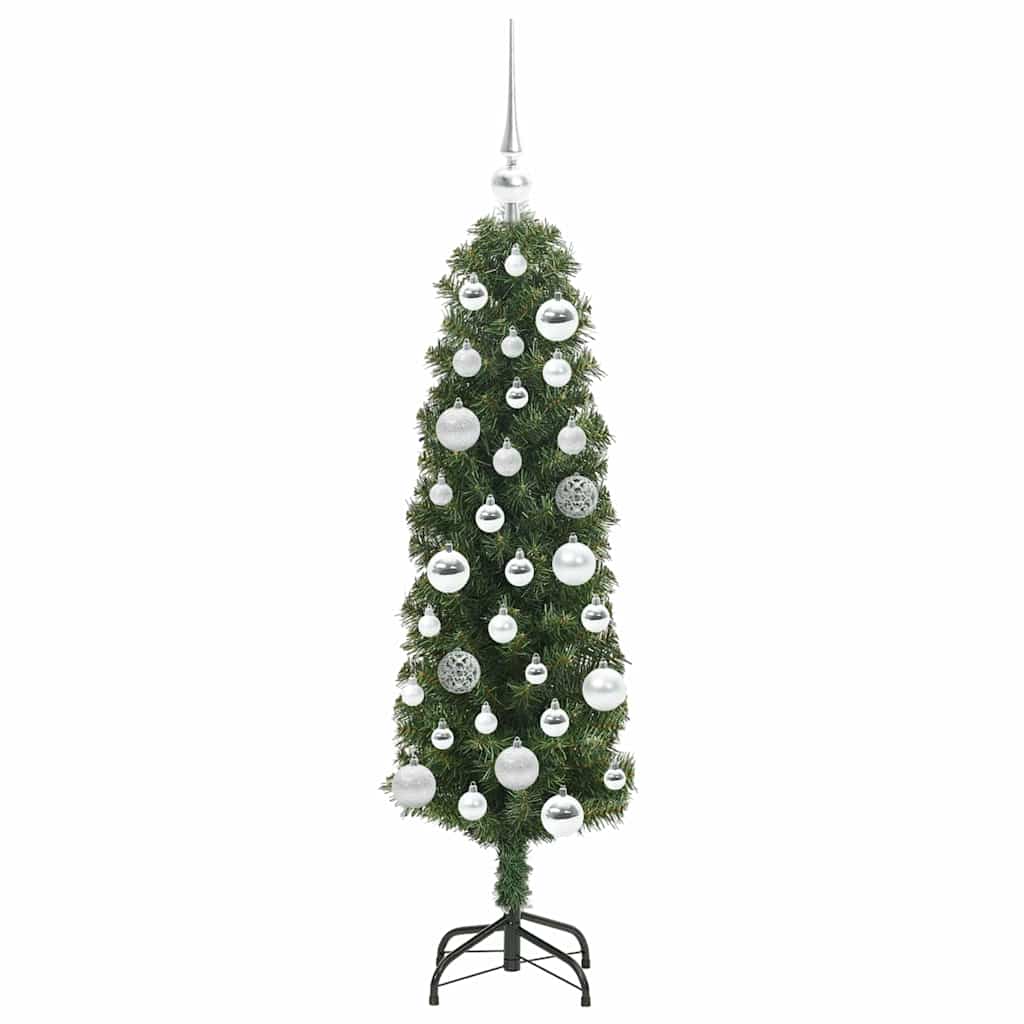Kunstig juletre med 150 LED grønn 120 cm PVC og stål og plast