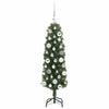Kunstig juletre med 150 LED grønn 120 cm PVC og stål og plast