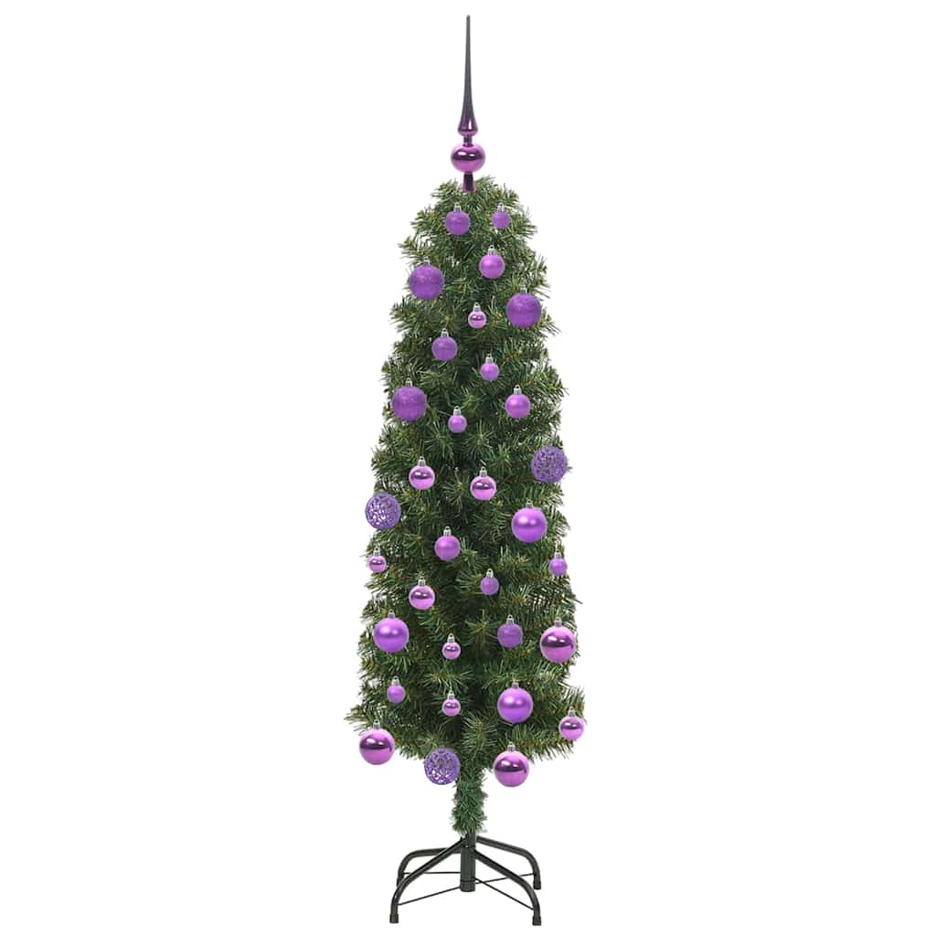 Kunstig juletre med 150 LED grønn 120 cm PVC og stål og plast
