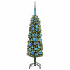 Kunstig juletre med 150 LED grønn 120 cm PVC og stål og plast